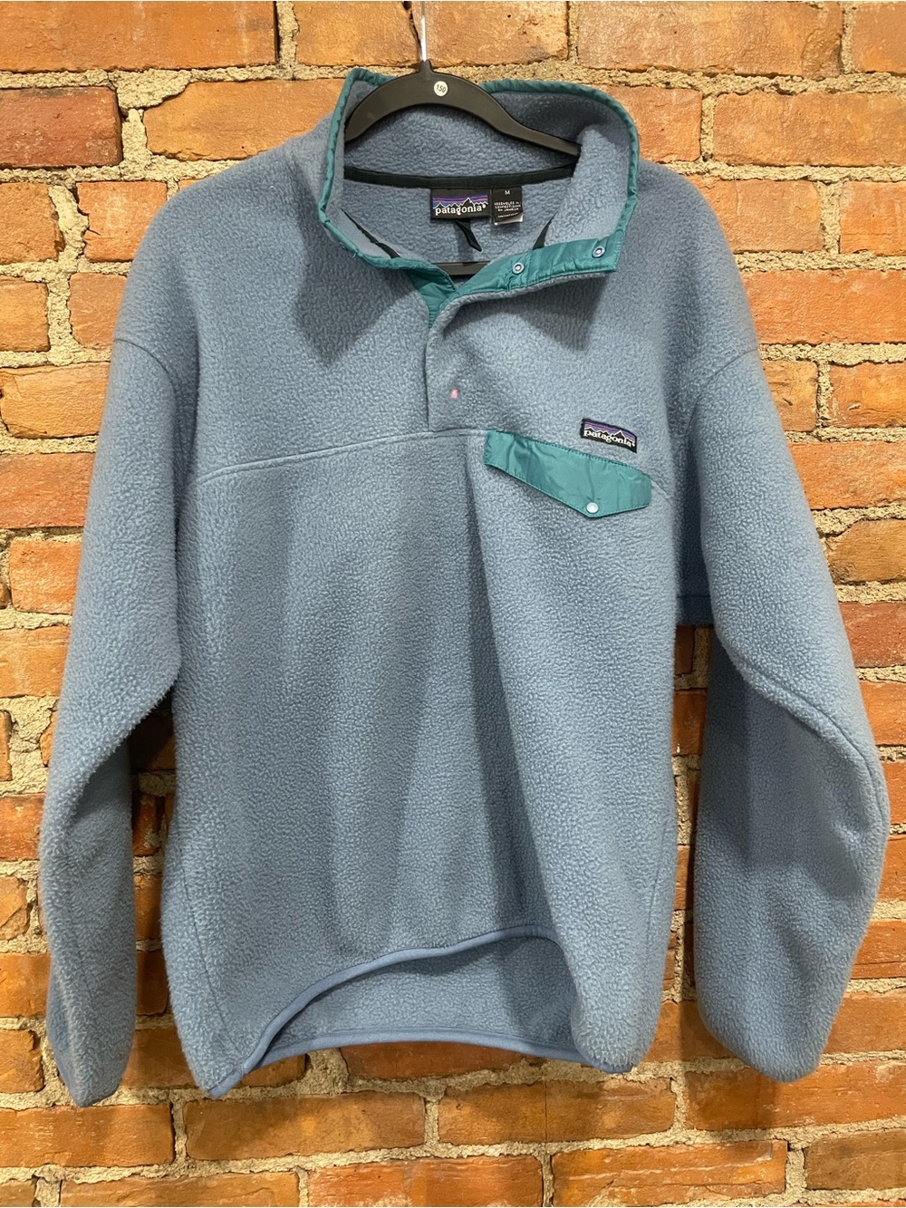 Vintage 1993 Patagonia Synchilla Snap-T Fleece Pullover Blue Teal Men's M 25440